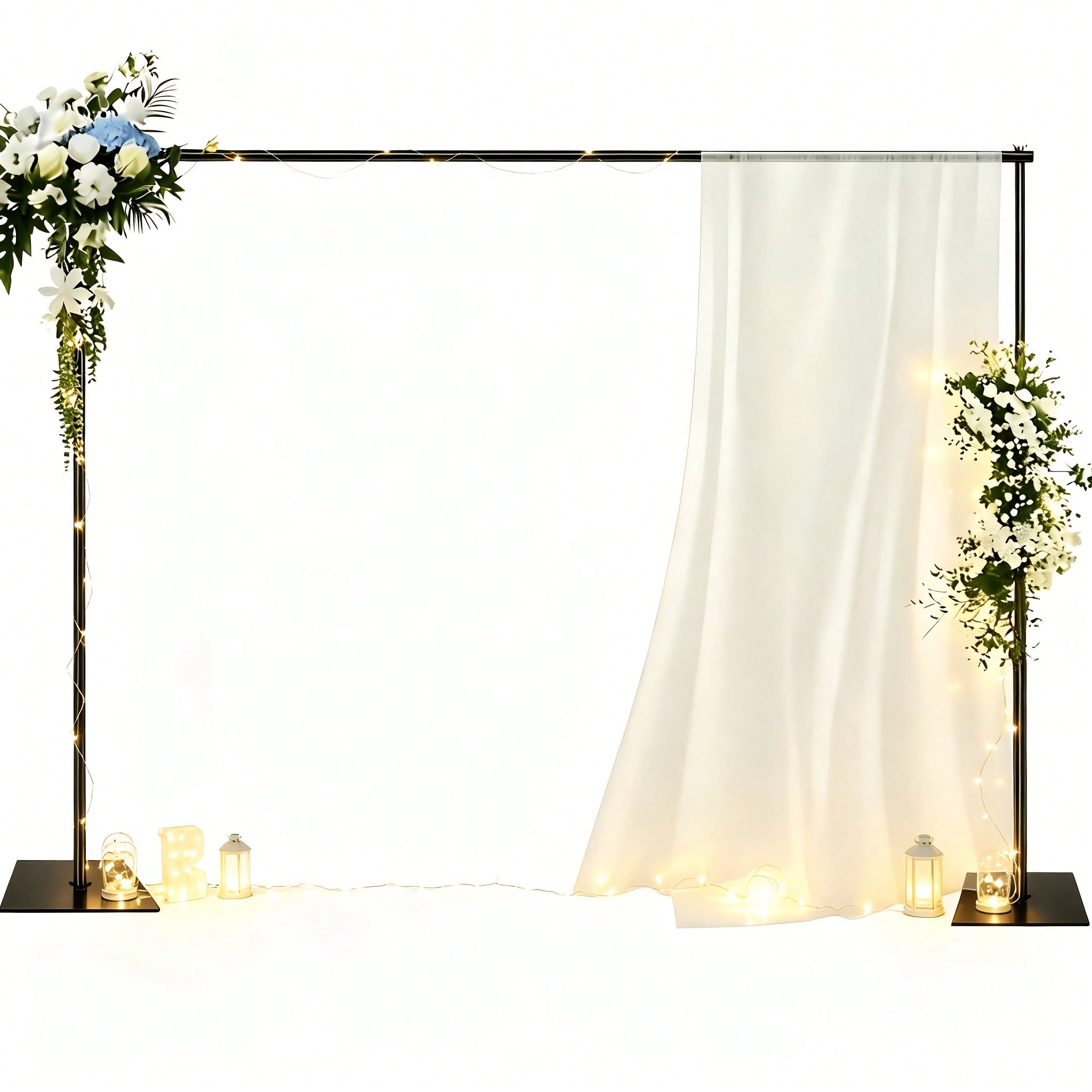 Wedding Support - حامل خلفية احترافي حديث، إطار معدني