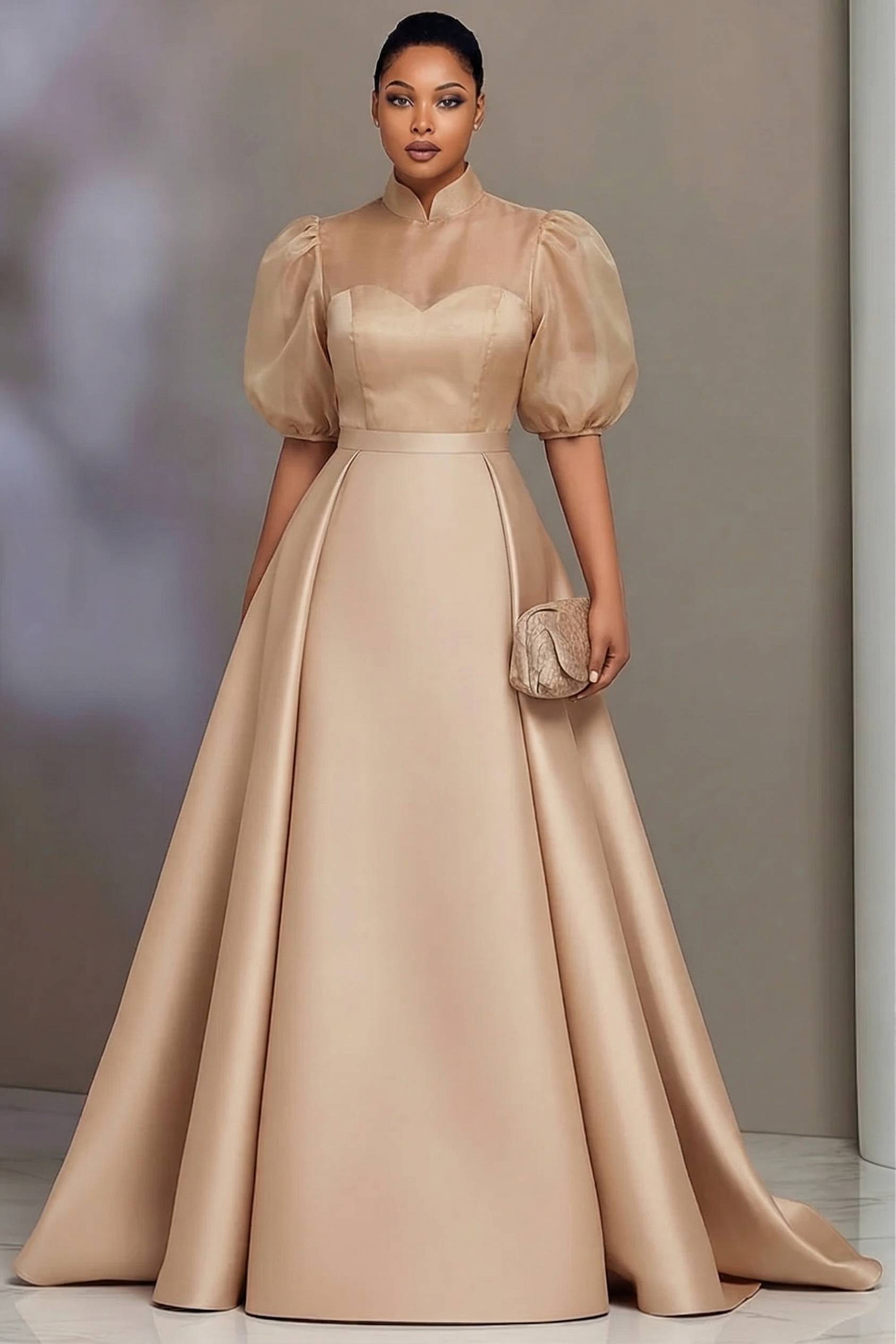 Wedding Support - فساتين سهرة أنيقة من الساتان بمقاسات