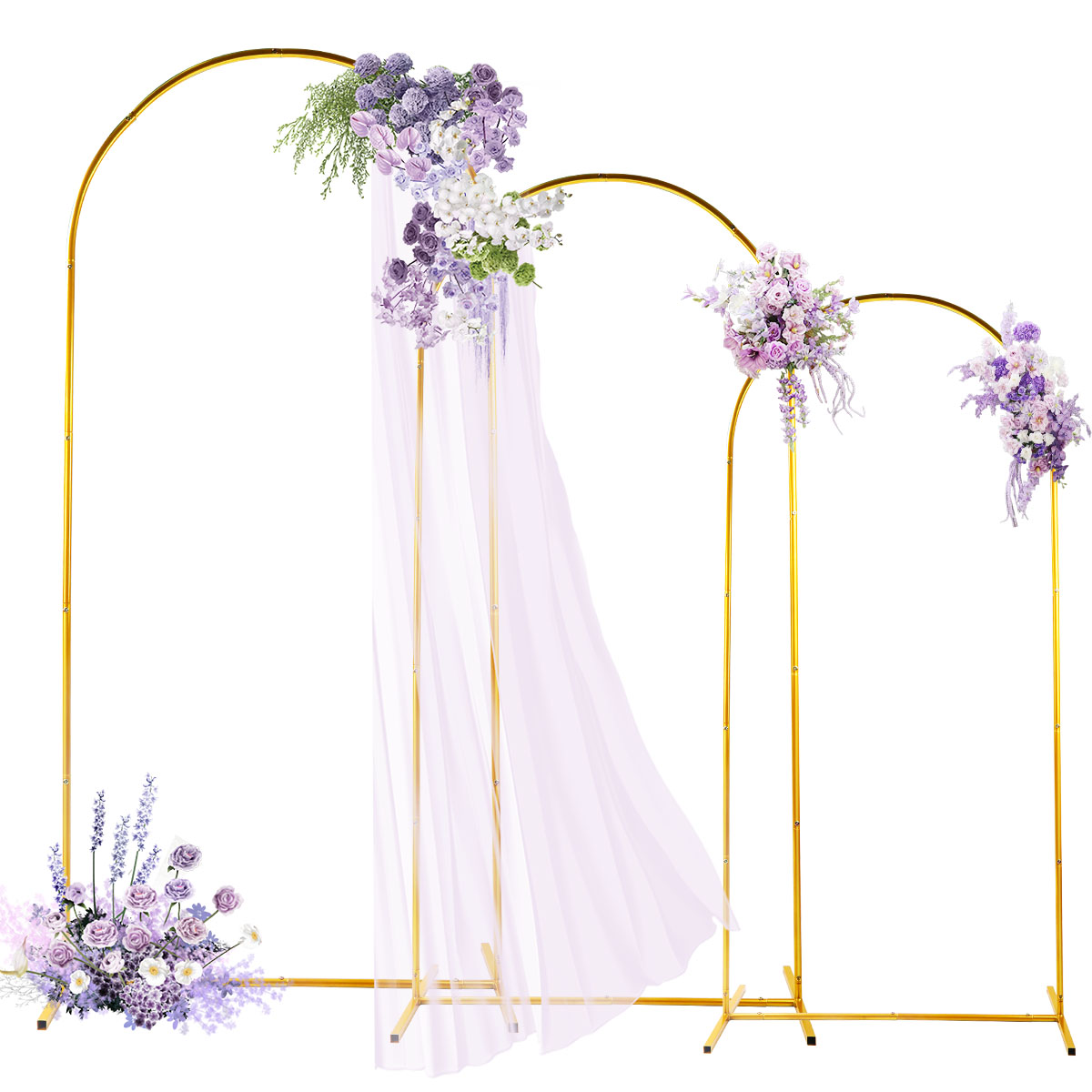 Wedding Support - 3 عبوات من مجموعات القوس المعدني
