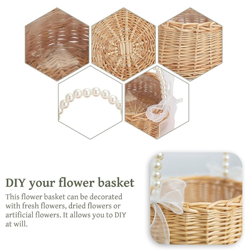 سلة زهور من الخوص بتصميم ريفي  - مراجعة Flower Girl Basket وسعره