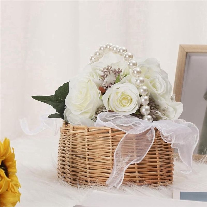 سلة زهور من الخوص بتصميم ريفي  - مراجعة Flower Girl Basket وسعره