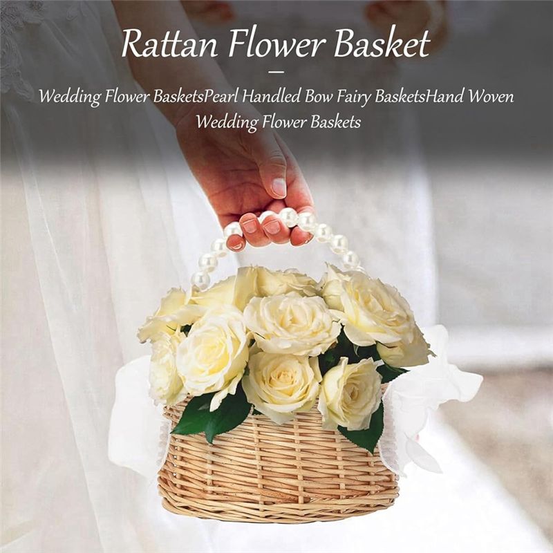سلة زهور من الخوص بتصميم ريفي  - مراجعة Flower Girl Basket وسعره