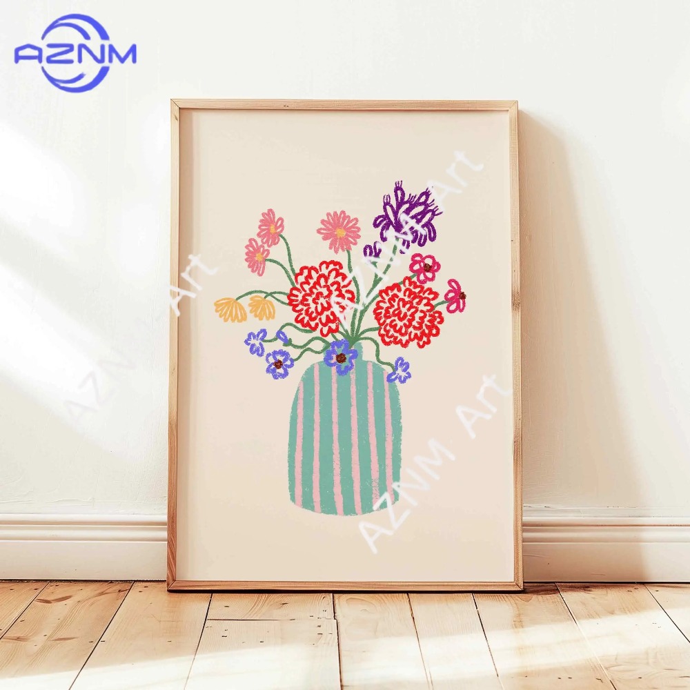 لوحة فنية جدارية قماشية بتصميم - مراجعة Flower Girl Basket وسعره