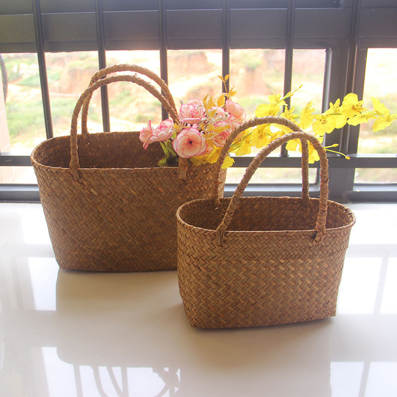 Seaweeds المنسوجة سلة زهرة سلة - مراجعة Flower Girl Basket وسعره