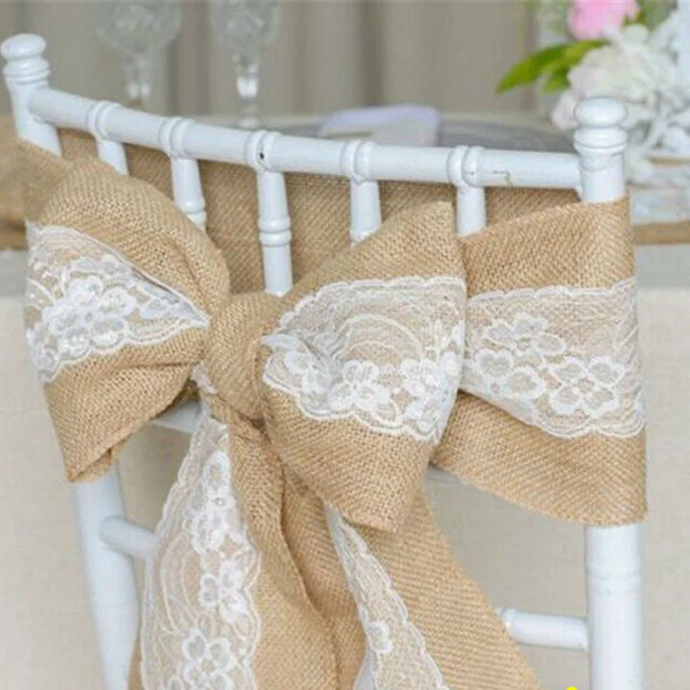 10 قطعة كرسي الكتان الديكور ال - مراجعة Supply Wedding Venue وسعره