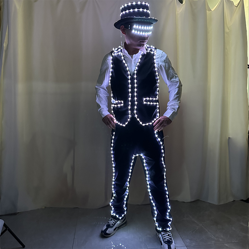 كامل اللون LED زي مضيئة ملابس  - مراجعة Suit Supply Wedding Party وسعره